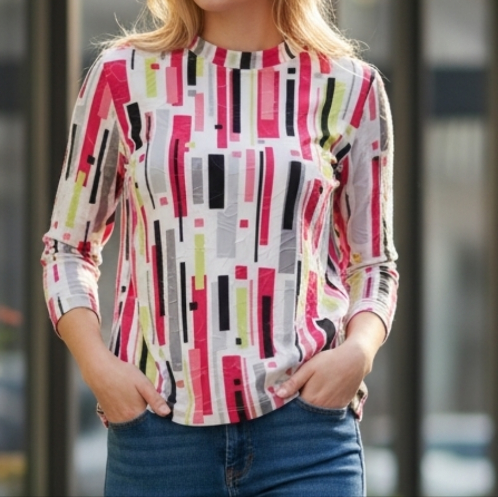 JM Collection Geometric Top